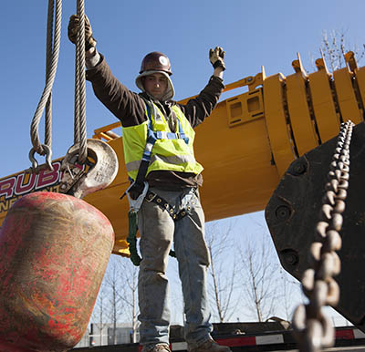 Rigger/Signal Person on crane